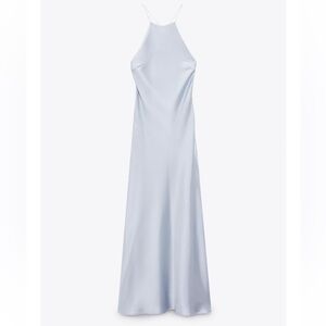 SATIN DRESS WITH SPAGHETTI STRAPS